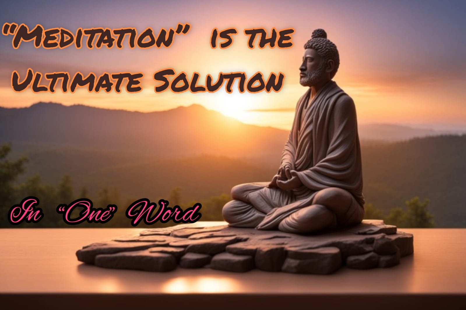 MEDITATION is the Ultimate Solution in ONE Word 1 Meditation is the Ultimate Solution